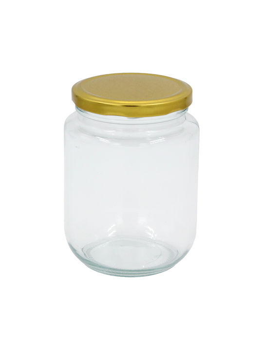 Keskor General Use Glass Transparent Vase with Lid 720ml 1 Piece