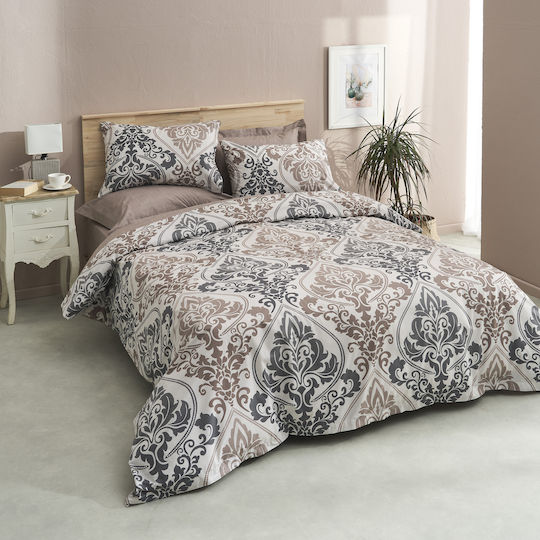 Charalambidis Textiles Μονό Σεντόνι Μονό 160x260εκ. Μπέζ