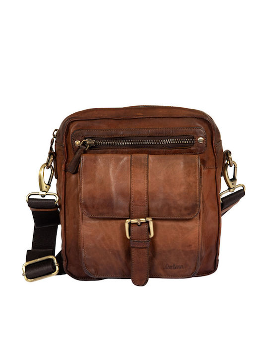 Avirex Leather Men's Bag Shoulder / Crossbody Brown