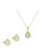 Ioannis Kosmima Set with Necklace & Earrings from Silver Gold Plated