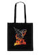 Pegasus Baumwoll Canvas Einkaufstasche 100% mit Black Sabbath Druck