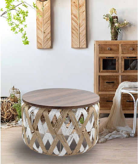 Κεντρικό Τραπεζάκι Boho Καφέ