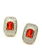 Prince Silvero Earrings made of Silver Gold Plated with Stones