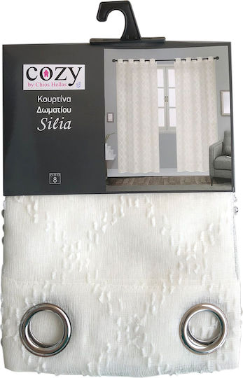 Chios Hellas Curtain With Grommets Silia Ecru 140x260cm