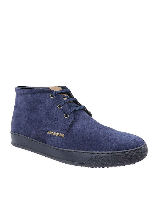 Leder Blau Herrenstiefel