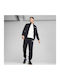 Essentials Sweatanzug mit Jacke Glänzend mit elastischem Bund Marineblau