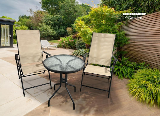 Living Room Set for Small Outdoor Spaces 3 Pieces Heinner