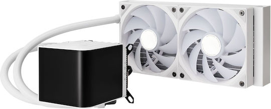 Tryx Panorama 240 Water Cooling System AIO CPU with 2 120mm Fans and ARGB Lighting White