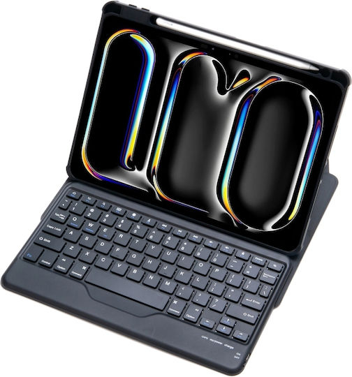 Flip Cover με Πληκτρολόγιο στα Αγγλικά US Μαύρη (iPad Pro 11 (2024))