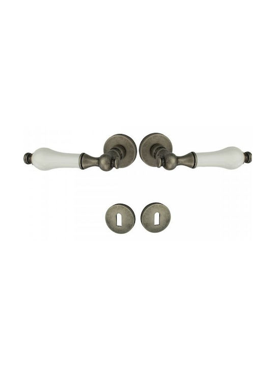 Viobrass Door Handles Pair 2 Pieces Handle Rose...