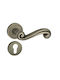 Viobrass Door Lever Single Piece Rosette No 217 Antique Nickel