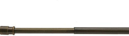 Extendable Brass Curtain Pole Without Rings Oxidized 700-2s45 45-75cm Metalor