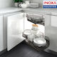 Kitchen Mechanism Blind Corner Cabinet Fasoli Inoxa Combis 846be Door 60cm Anthracite