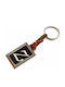 Leather Stainless Steel Keychain Monogram Z