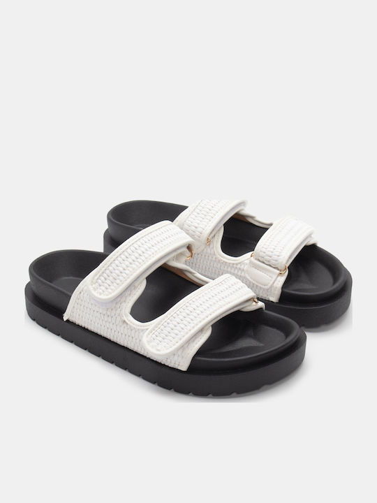 Luigi Women's Flat Sandals Flatforms in White C...