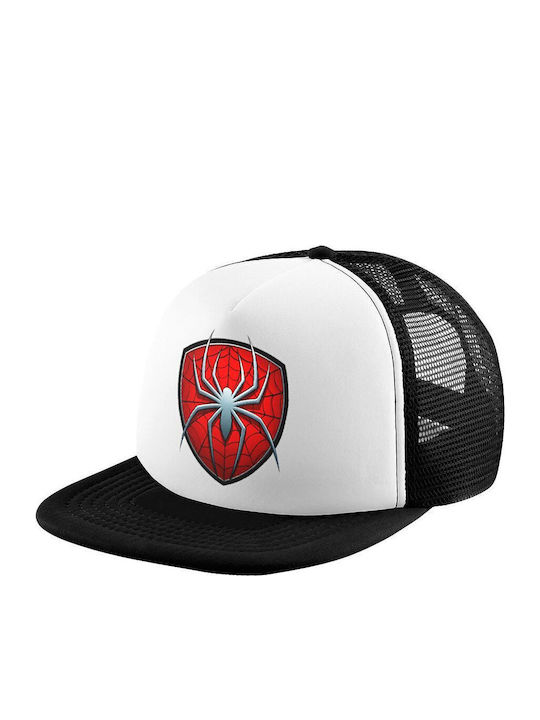Spider-man Καπέλο Ενηλίκων Soft Trucker Δίχτυ Black White Polyester Ενηλικων Unisex One Size