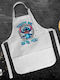 Koupakoupa Stitch Touch Me And I Will Bite You Kids Apron White 22x40cm