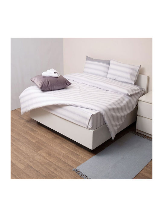 Anna Riska Duvet Cover Set Cotton Queen with 2 Pillowcases 220x240 Grey