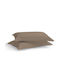 Aslanis Home Satin Plain Pillowcase Set Oxford Khaki 50x80cm.