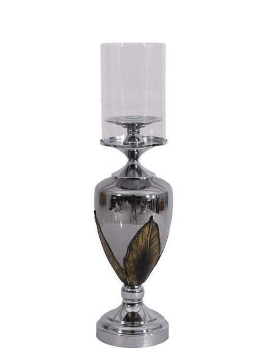 Fylliana Fl105 Candle Holder Glass in Black Color 18x18x49cm 1pcs