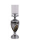 Fylliana Fl105 Candle Holder Glass in Black Color 18x18x49cm 1pcs