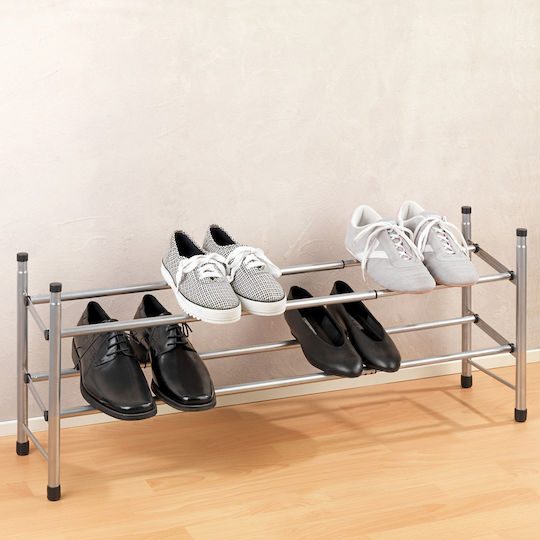 Expandable Metal Shoe Rack 62-114x22x35 cm