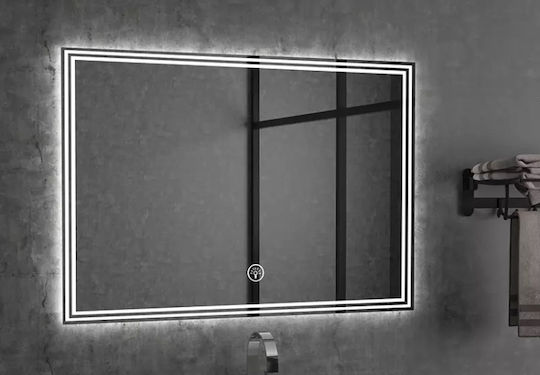 Mysmartmirror Beleuchteter Badezimmerspiegel Αφής Ein/Aus Dimmer 70x100