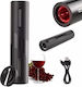 Electric Rechargeable Wine Corkscrew Led & Aluminum Cutter – Elegance & Speed