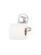 Tekno-tel Wall Mounted Paper Holder 10x9x14cm Thickness Ø7mm Load Capacity 12kg Chrome Plated Steel Extra Strong Suction Cup