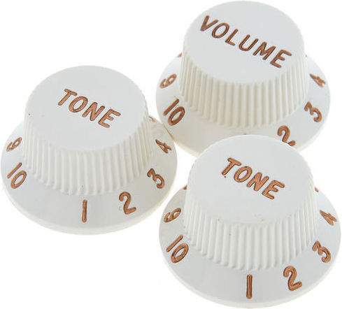 Fender Guitar Volume & Tone Knobs Set Parchment