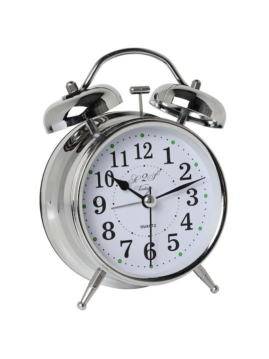 A2s Protection Tabletop Vintage Clock Silver 10x5x16cm