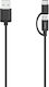 HAMA Flach USB 2.0 auf Micro-USB-Kabel Schwarz 0.75m (00200616) 1Stück