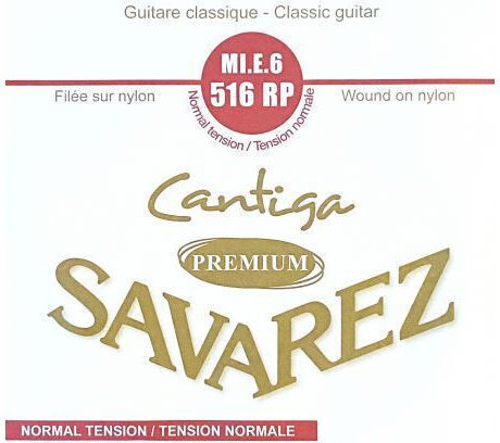 Savarez Premium Classic Guitar String Mi 6th 516rp Mi-6 Normal Tension