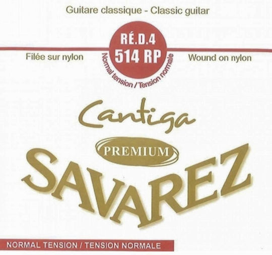 Savarez Premium Χορδή Κλασσικής Κιθάρας Ρε 4η 514rp Re-4 Normal Tension