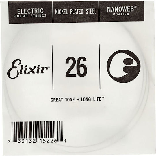 Elixir Npl026 Струна За Електрическа Китара Nanoweb Покритие Никелирана 026''