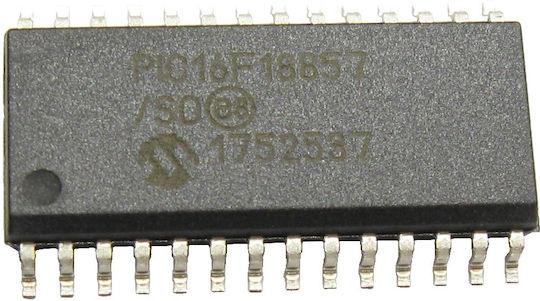 Pic16f18857-i/so 8-bit Pic Microcontroller 56 Kb Flash 4kb Sram 256b Eeprom 32 Mhz 2.3 5.5 V So-28 Smd