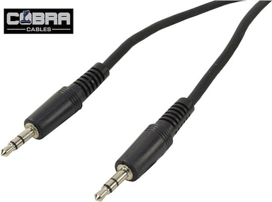 Cobra Male Mini Jack 3.5mm To Male Mini Jack 3.5mm Cable 6m Καλώδιο Αρσενικό Mini Jack 3.5mm Αρσενικό Mini Jack 3.5mm 6 Μέτρα Cl150-06