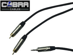 Cobra Hi-fi Proline Pro 2x Rca Male To Mini Jack 3.5mm Male Cable 1.5m Professional Επαγγελματικό Καλώδιο 2x Rca Αρσενικό Mini Jack 3.5mm Αρσενικό 1.5 Μέτρο Cl145-015 Cobra Hi-fi Proline Pro 2x Rca Male To Mini Jack 3.5mm Male Cable 1.5m Professional Επαγγελματικό Καλώδιο 2x Rca Αρσενικό Mini Jack 3.5mm Αρσενικό 1.5 Μέτρο Cl145-015