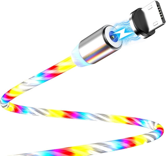 Floveme Yxf204096 1m 2A USB to Micro USB Luminous Magnetic Charging Cable Colour