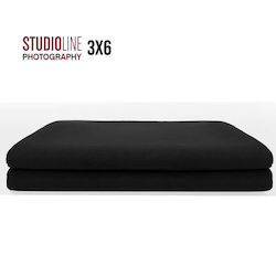 Studioline 3 x 6 Double-Sided Professional Black Polyester Photography Cloth Studioline 3 x 6 Double-Sided Professional Black Polyester Photography Cloth