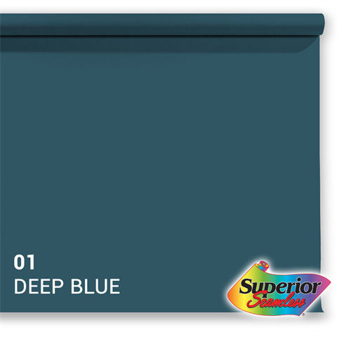 Superior Hintergrundpapier 01 Tiefes Blau 2,72 x 11 m