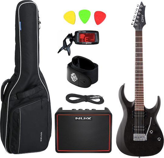 Cort X100 Open Pore Black Deluxe Plus Bundle