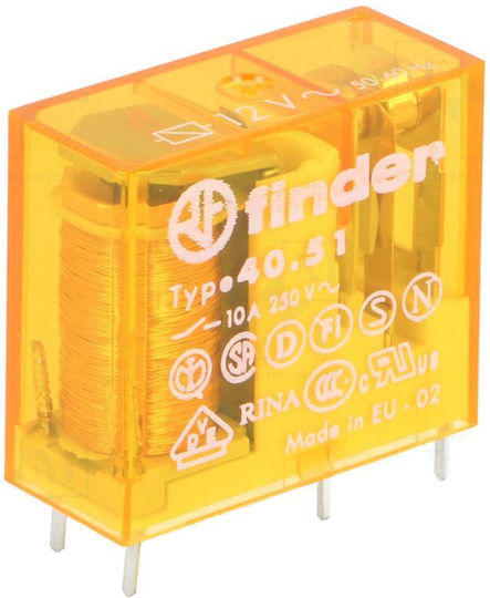 Relay SPDT Ucoil 24V AC 10A/250VAC Finder