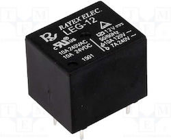 Relais Elektromagnetisch Spdt 12V 10A