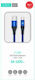 Xipin Lx29 Braided Micro USB Cable Regular USB Micro USB 1.2m Black Blue