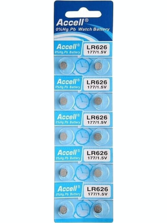 Accell Αλκαλικές Μπαταρίες Ρολογιών Lr626 1.5v 10τμχ