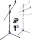 Suprimo M1 Suport Microfon Braț Articulat Dublu Rabatabil 2 Microfoane Suport Flexibil Clește Suport Microfon Trepied Rabatabil Bază 800 1450mm Macara Suport Trepied Microfon Pa 2x Microfoane 2x Suport Microfon Ideal Pentru Muzicieni Cântăreți Instrumente Muzicale