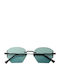 Kyme Unisex Sonnenbrille mit Schwarz Metall Gestell und Schwarz Linse EZRA 04