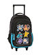 Graffiti School Trolley Bag For Elementary Black With Water Bottle Holder 2025