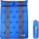 Home Use Self-Inflating Double Camping Sleeping Mat 192x132cm Thickness 3cm in Blue color